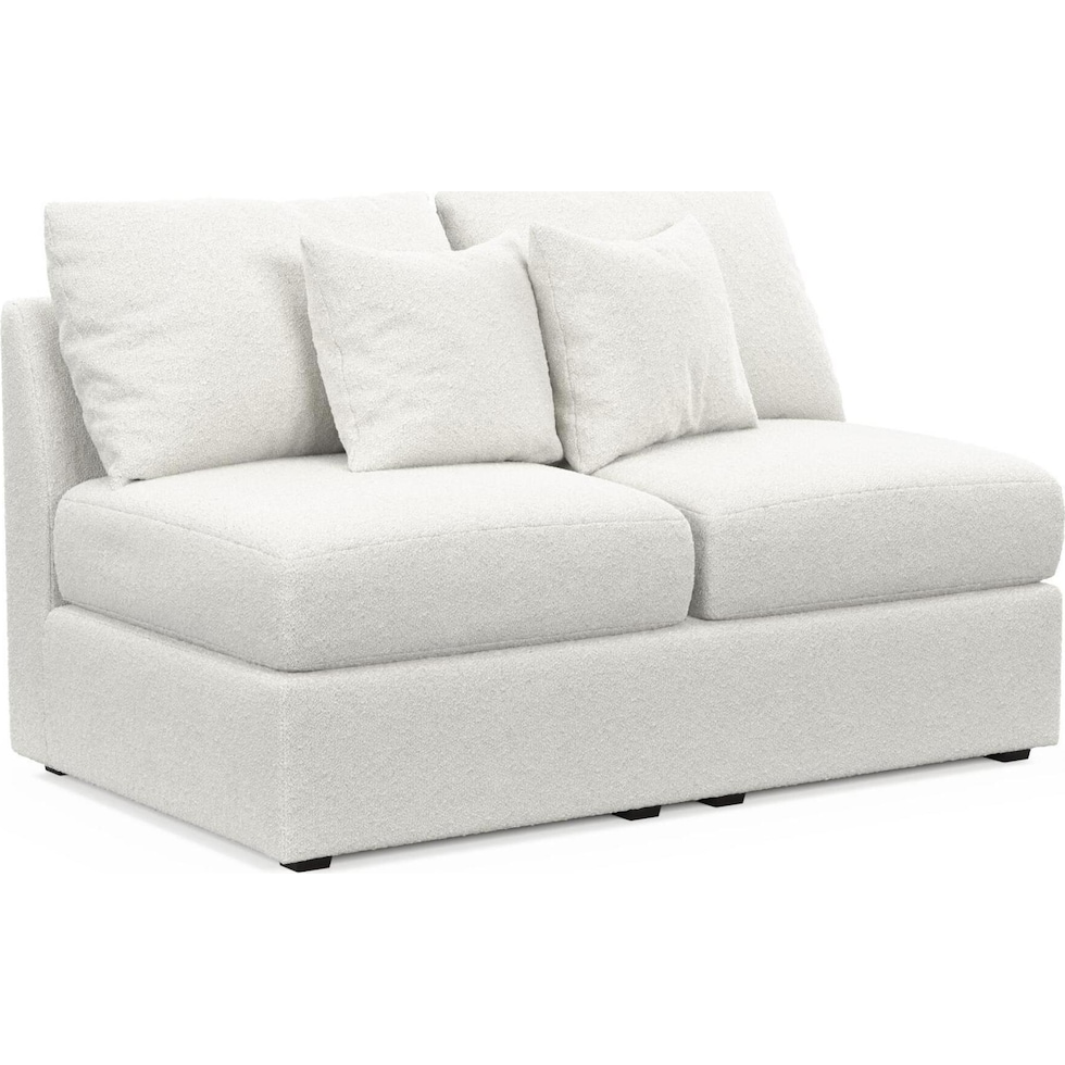 the pitt gray armless loveseat   