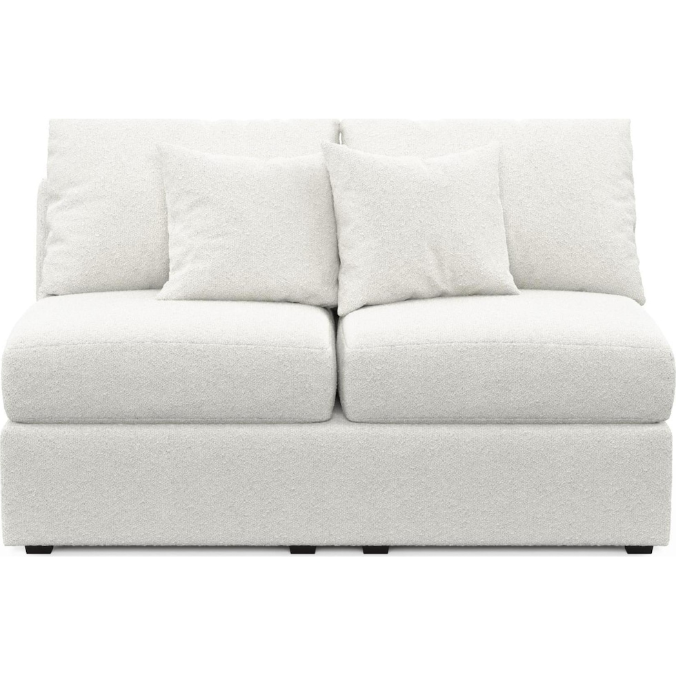 the pitt gray armless loveseat   