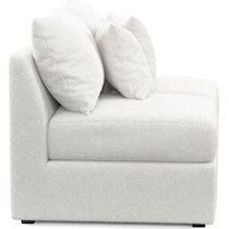 the pitt gray armless loveseat   