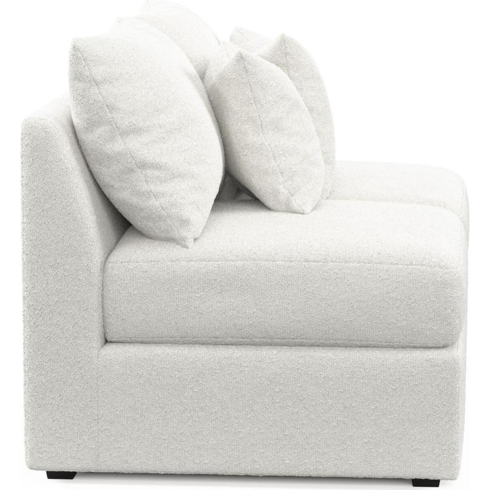 the pitt gray armless loveseat   