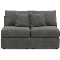 the pitt gray armless loveseat