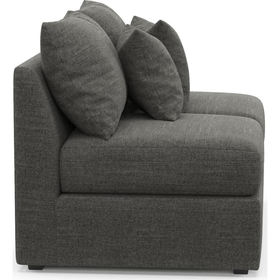 the pitt gray armless loveseat   