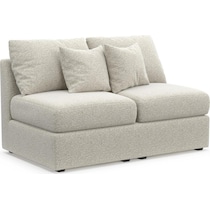 the pitt gray armless loveseat   