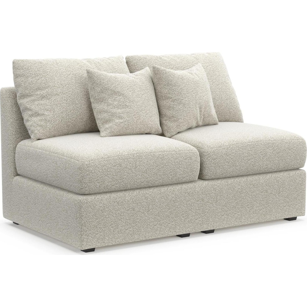 the pitt gray armless loveseat   
