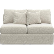 the pitt gray armless loveseat   