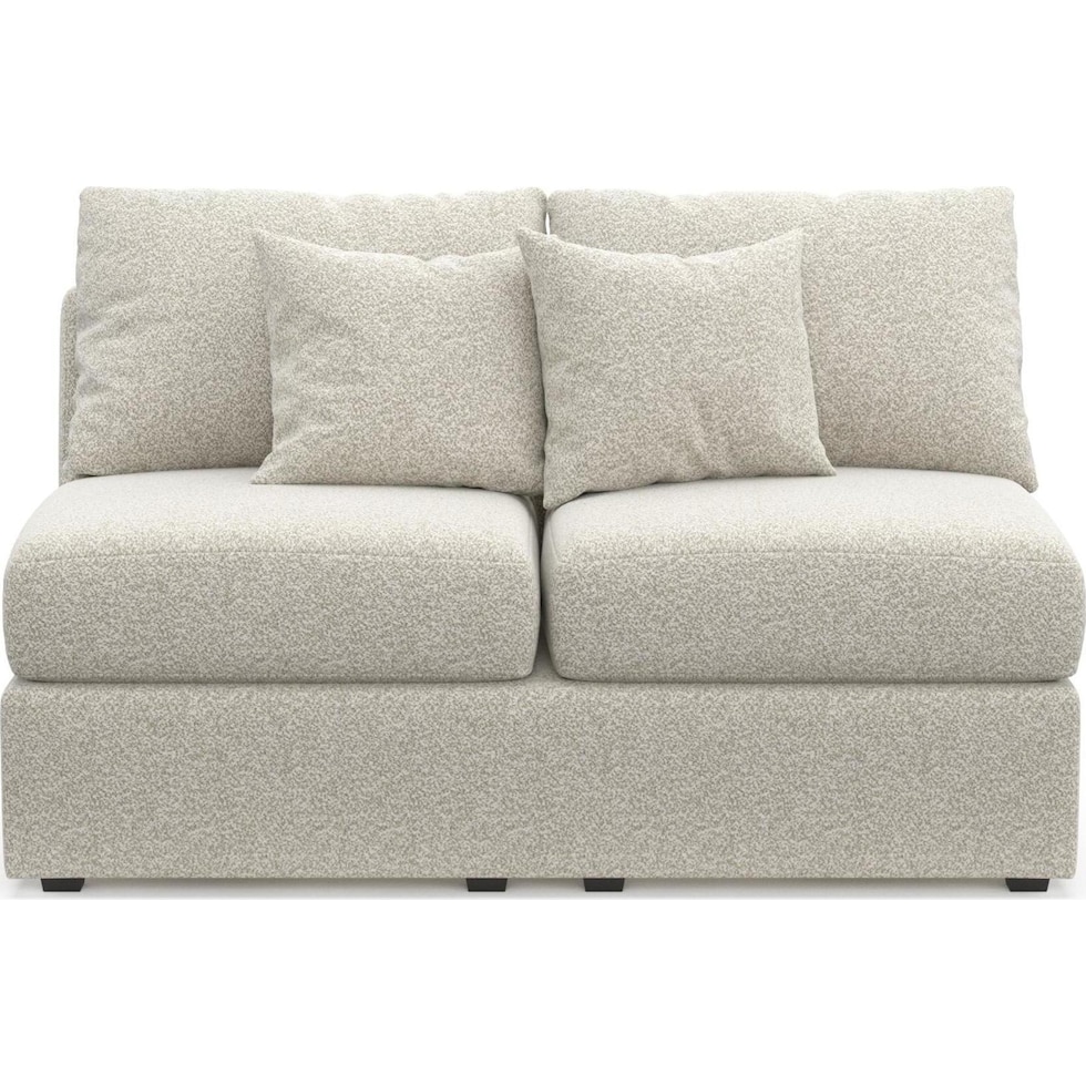 the pitt gray armless loveseat   