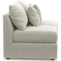 the pitt gray armless loveseat   