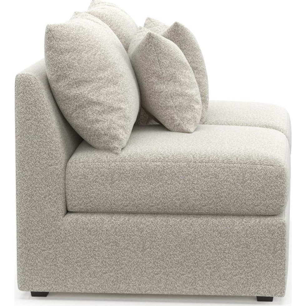 the pitt gray armless loveseat   