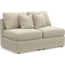 the pitt gray armless loveseat   