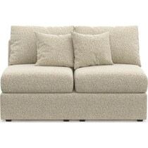 the pitt gray armless loveseat   