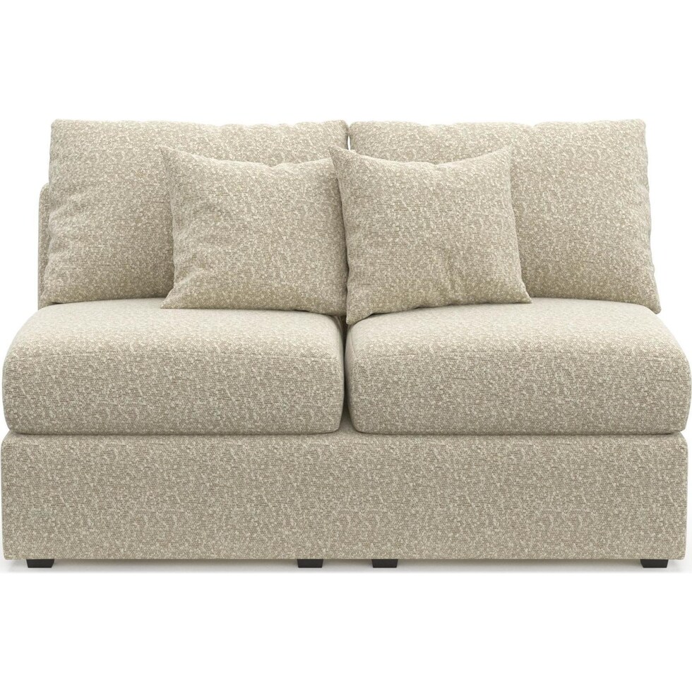 the pitt gray armless loveseat   