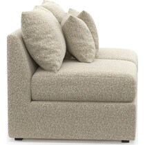 the pitt gray armless loveseat   