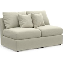 the pitt gray armless loveseat   