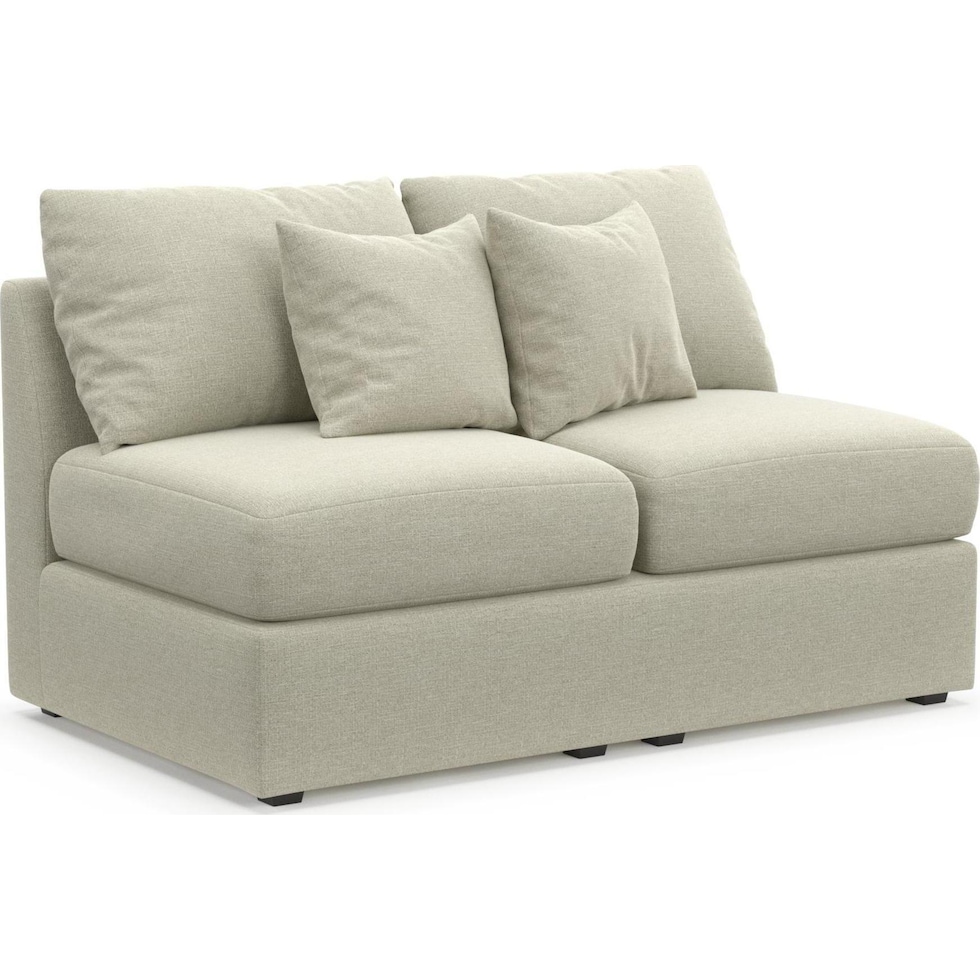 the pitt gray armless loveseat   