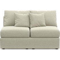 the pitt gray armless loveseat   