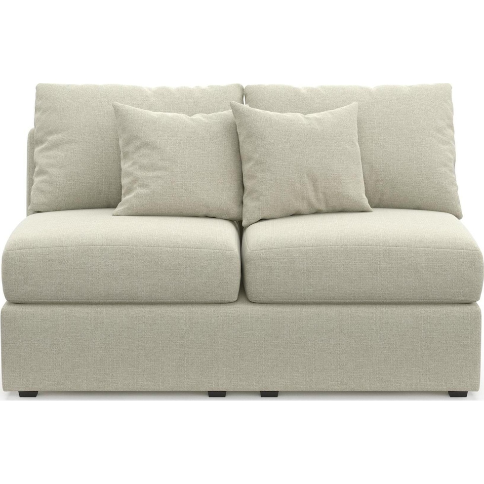 the pitt gray armless loveseat   