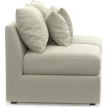the pitt gray armless loveseat   