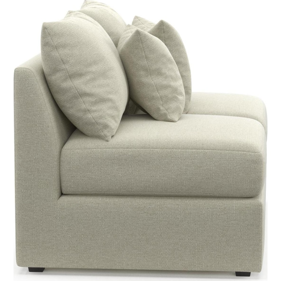 the pitt gray armless loveseat   