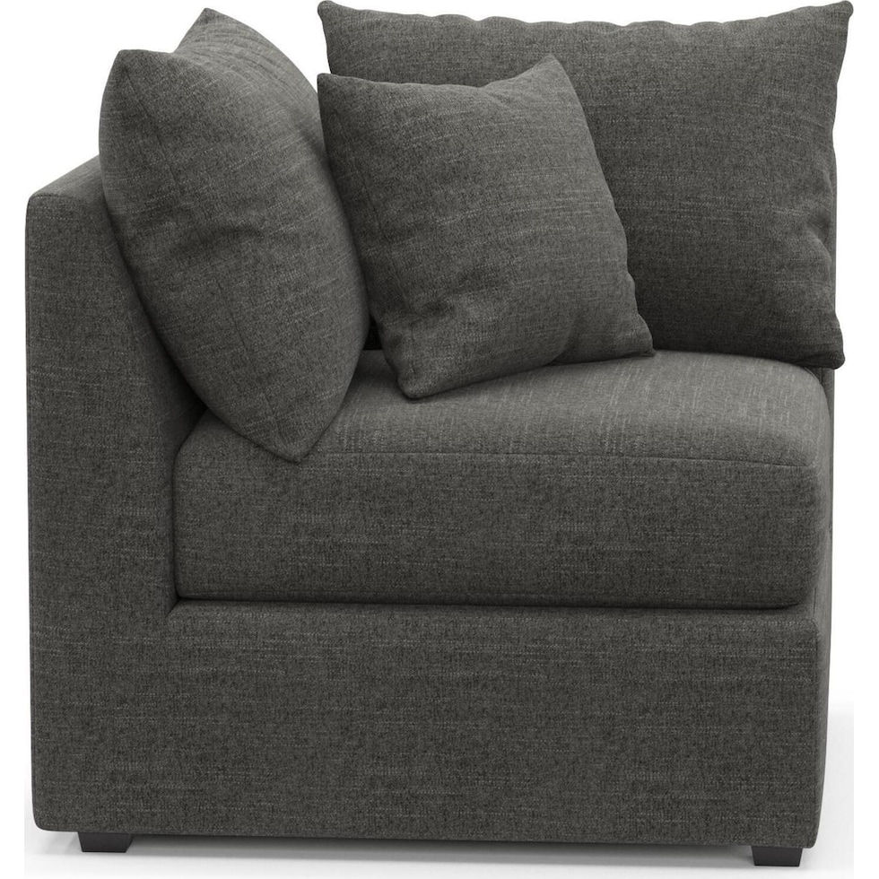 the pitt gray corner chair   