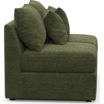 the pitt green armless loveseat   