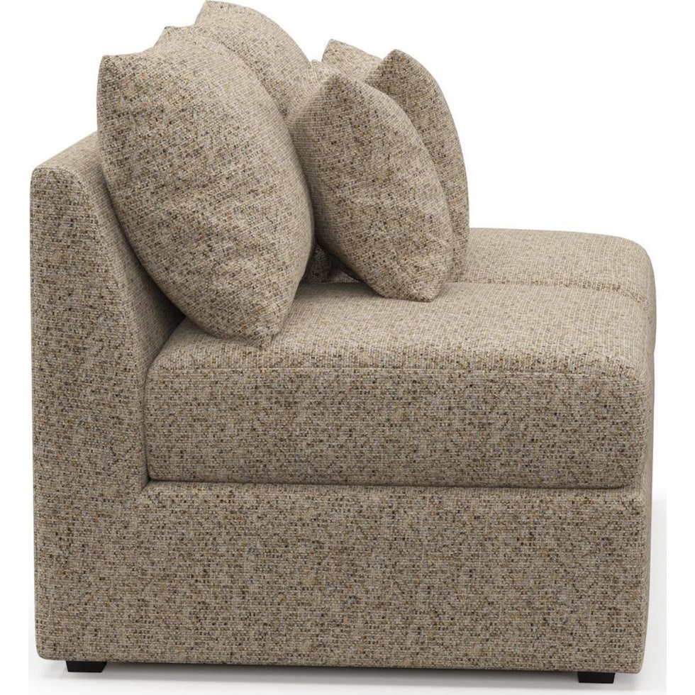 the pitt light brown armless loveseat   