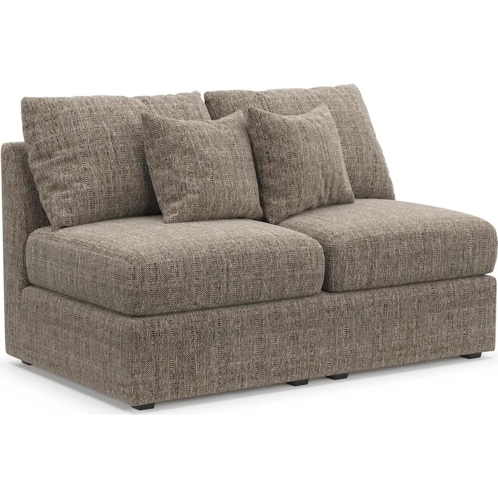 the pitt mason flint armless loveseat   