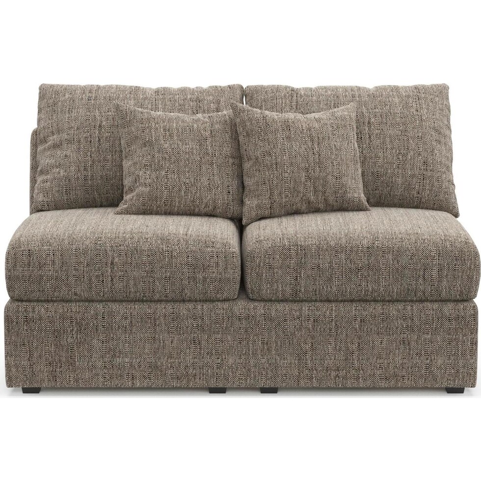 the pitt mason flint armless loveseat   