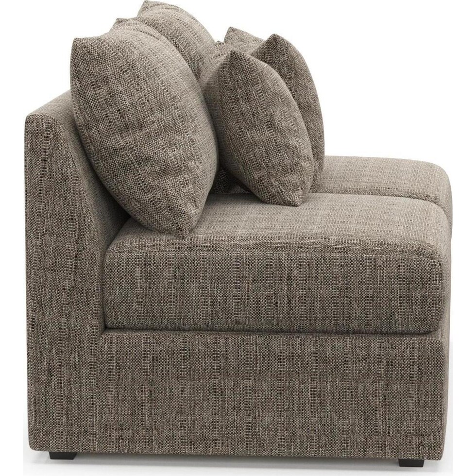 the pitt mason flint armless loveseat   