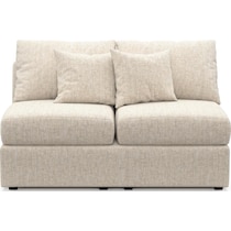 the pitt neutral armless loveseat   