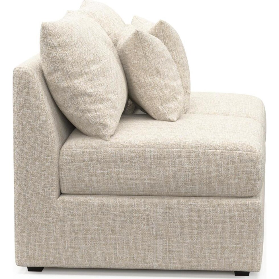 the pitt neutral armless loveseat   