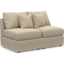 the pitt neutral armless loveseat   