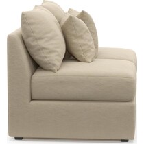 the pitt neutral armless loveseat   