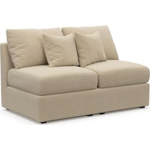 the pitt neutral armless loveseat   