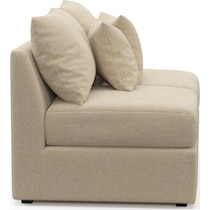 the pitt neutral armless loveseat   