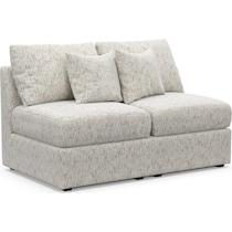 the pitt neutral armless loveseat   