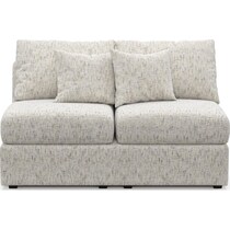 the pitt neutral armless loveseat   
