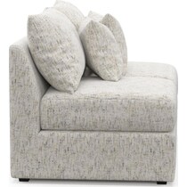 the pitt neutral armless loveseat   