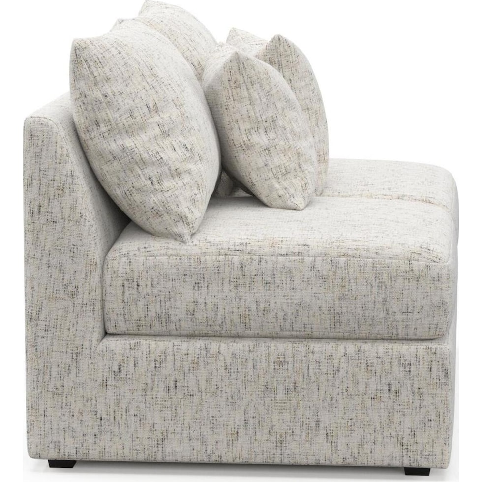 the pitt neutral armless loveseat   