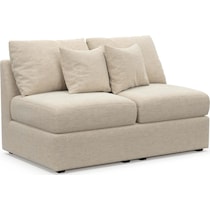 the pitt neutral armless loveseat   