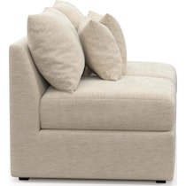 the pitt neutral armless loveseat   