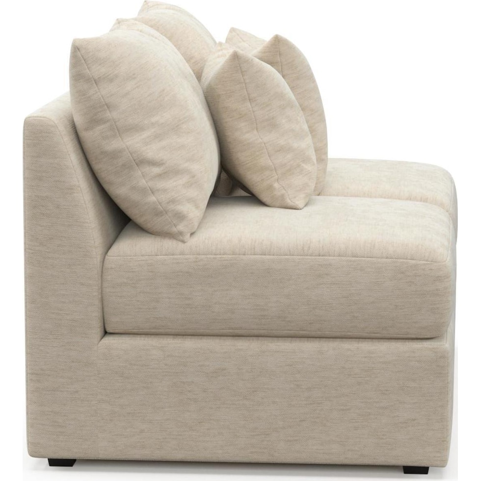 the pitt neutral armless loveseat   