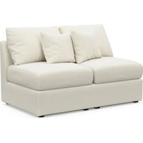 the pitt neutral armless loveseat   