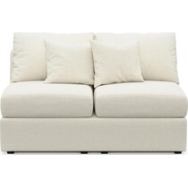 the pitt neutral armless loveseat   