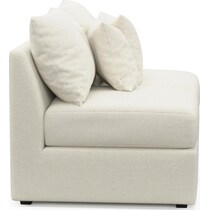 the pitt neutral armless loveseat   