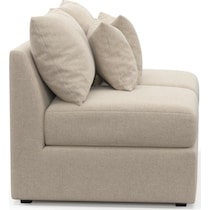 the pitt neutral armless loveseat   