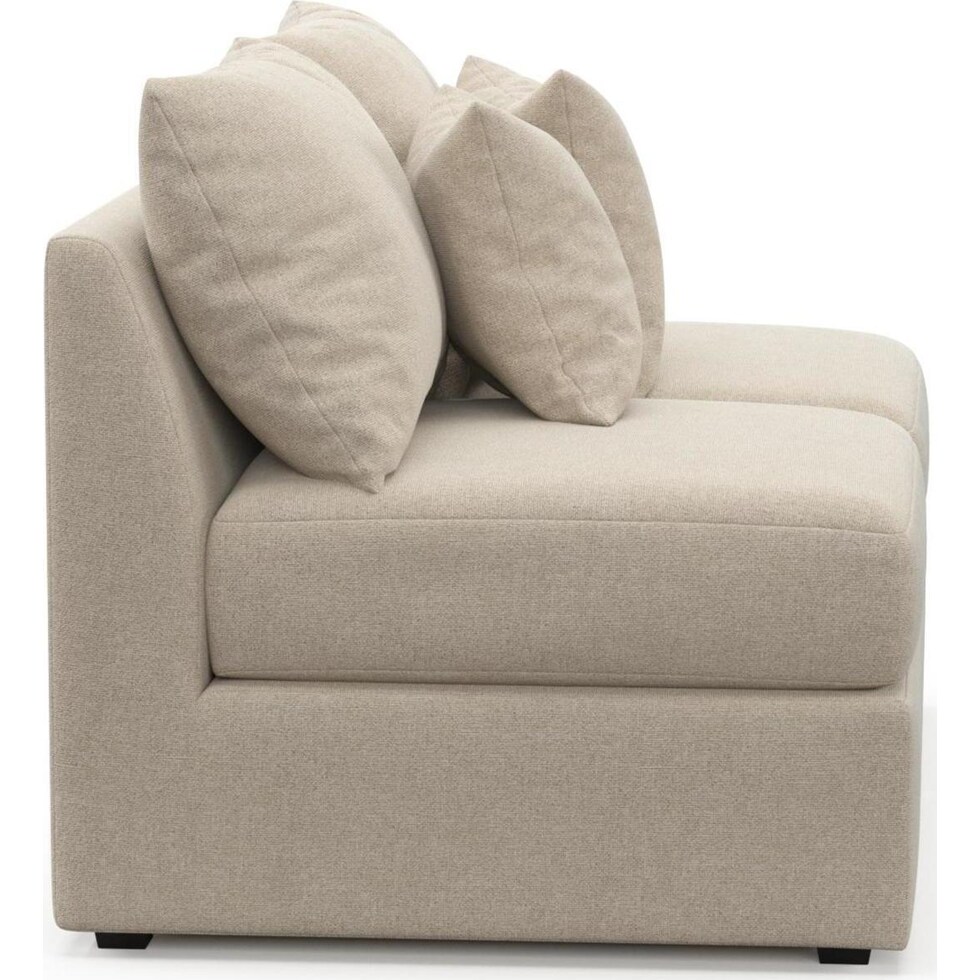 the pitt neutral armless loveseat   