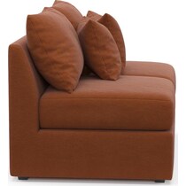 the pitt orange armless loveseat   