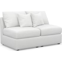 the pitt white armless loveseat   