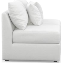 the pitt white armless loveseat   
