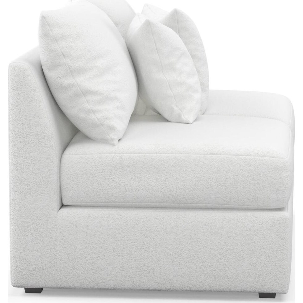 the pitt white armless loveseat   